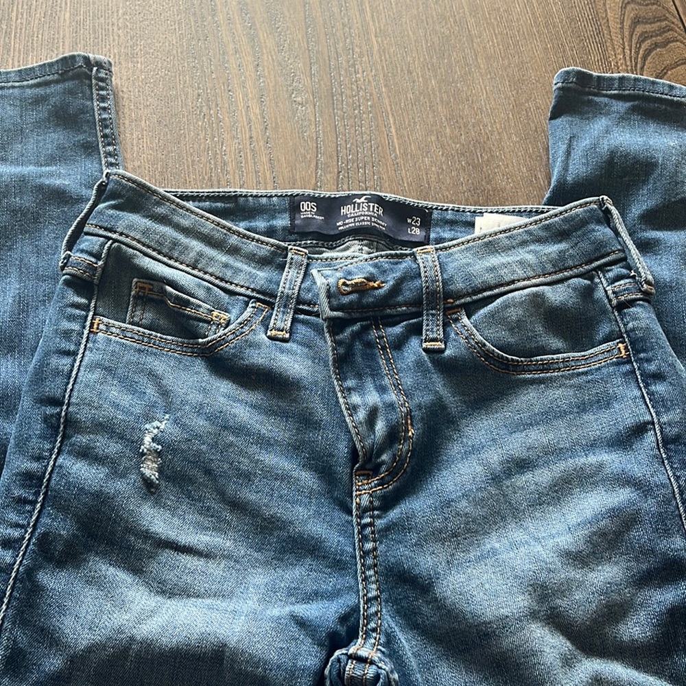 Mid rise super skinny hollister classic stretch